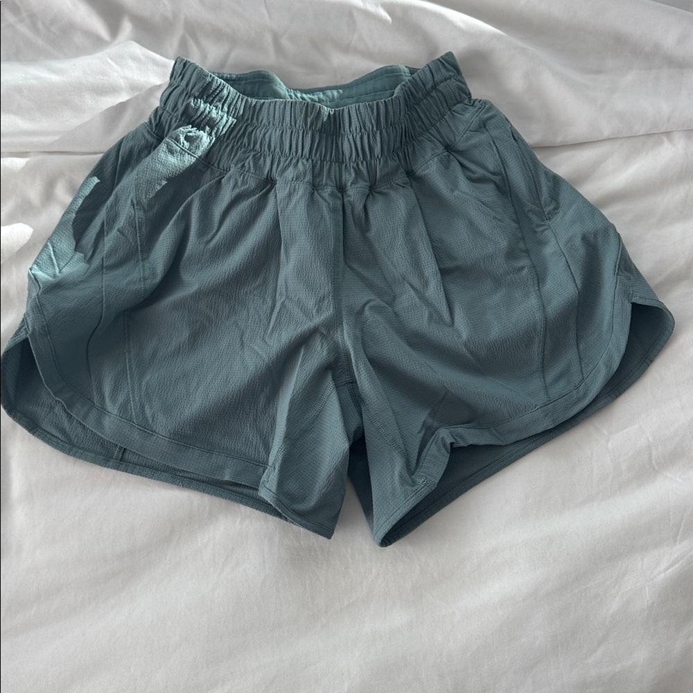 Lululemon Track That Mid-Rise Short 5" Tidewater Teal women's size 4